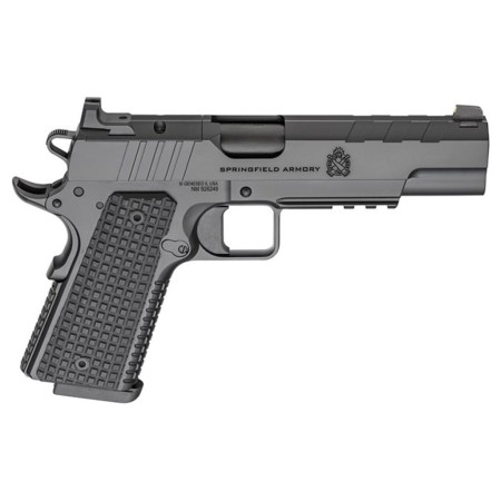 Springfield Armory PX9229LAOS 1911 Emissary 9mm 9+1 5" Stainless Steel Barrel Optic Ready Black Carbon Steel Slide VZ Grips Thin-Line G10 Grip