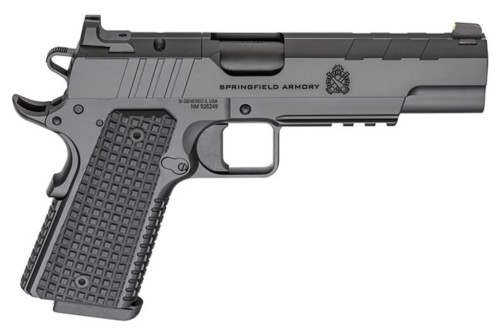 Springfield Armory PX9229LAOS 1911 Emissary 9mm 9+1 5" Stainless Steel Barrel Optic Ready Black Carbon Steel Slide VZ Grips Thin-Line G10 Grip