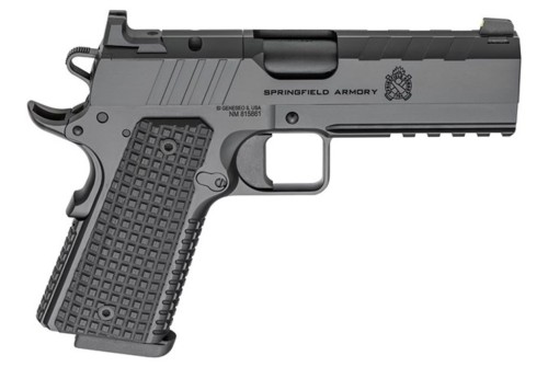 Springfield Armory PX9227LAOS 1911 Emissary 9mm 9+1 4.25" Stainless Steel Barrel Optic Ready Black Carbon Steel Slide VZ Grips Thin-Line G10 Grip