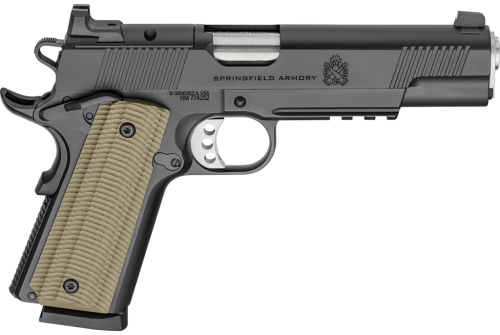 Springfield Armory PO9230AOS 1911 Operator 45 ACP 8+1 5" Black Cerakote Optic Ready Carbon Steel Slide Black Cerakote VZ G10 Grip