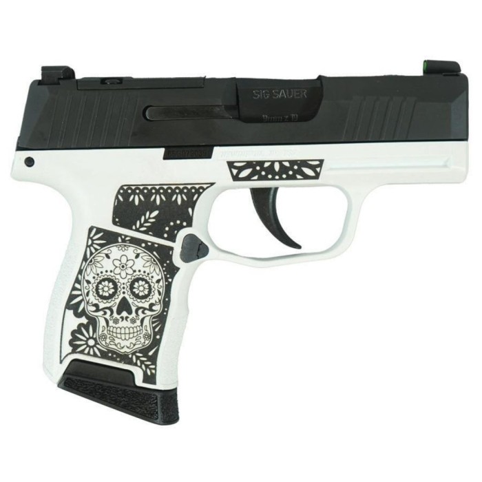 P365 9MM 3.1 BLK STRKR XRAY3 OPTIC READY 2MAG-SUGAR SKULL