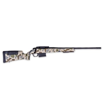 Weatherby 307 308 Winchester, 22" Threaded Barrel, Custom HUSH Camo, Black Rec, 5rd