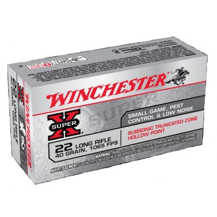 Winchester Super-X Subsonic 22Lr HP 40Gr 50/60 X22LRSUBA