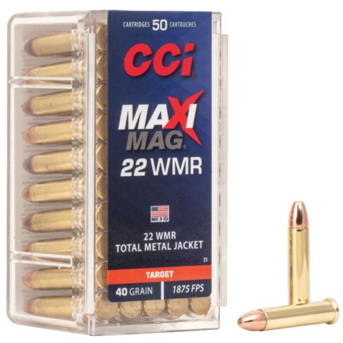 CCI Ammunition Maxi-Mag Brass .22 Mag 40-Grain 50-Rounds TMJ