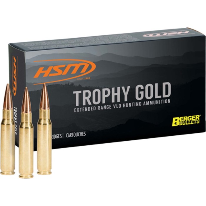 HSM AMMO TG .28 NOSLER 168GR. BERGER MATCH HUNTING VLD 20-PK