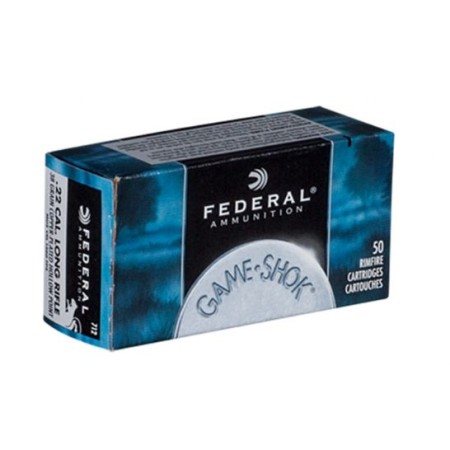 Federal Premium Small Game .22 Long Rifle 38 Grain Jacketed Hollow Point Rimfire Ammunition, 50 Rounds, 712