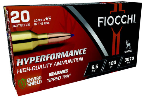 Fiocchi Hyperformance Hunt 6.5 PRC, 120 Gr, Rifle Centerfire, Brass Rifle Ammunition, 20 Round, 65PRCTT