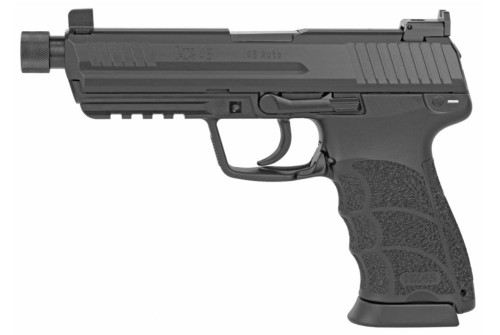 HK HK45 Tactical V7 LEM 45 ACP, 5.2" Threaded Barrel, Black, Polymer Frame, 10rd