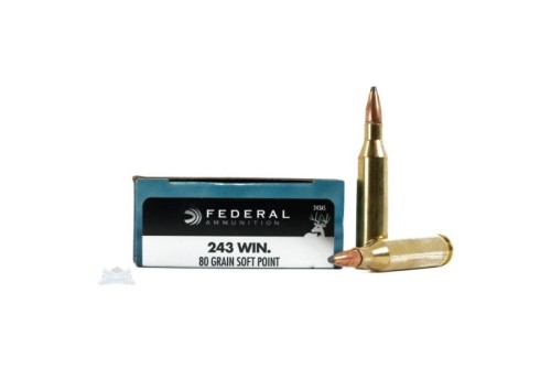 Federal 243 80gr SP Power-Shok Ammunition 20rds - 243AS