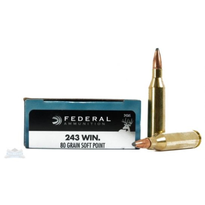 Federal 243 80gr SP Power-Shok Ammunition 20rds - 243AS