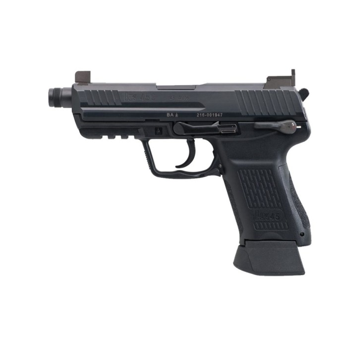 HK 45C Tactical V1 Compact 45 ACP, 4.57" Threaded Barrel, Black, Night Sights, 10rd