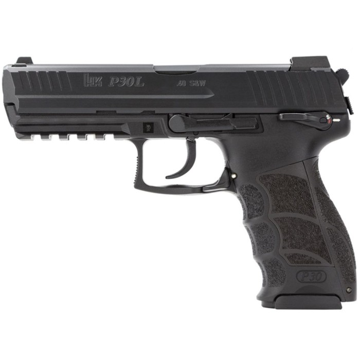 HK P30LS V3 40 Smith & Wesson, 4.45" Barrel, Black, Night Sights, Polymer Frame, 10rd