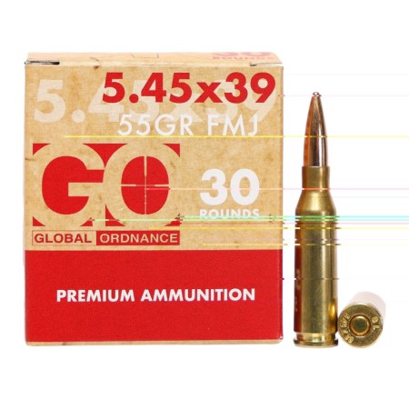 Global Ordnance 5.45X39MM, 55gr, FMJ - 30 rounds [MPN: GO197892005456]