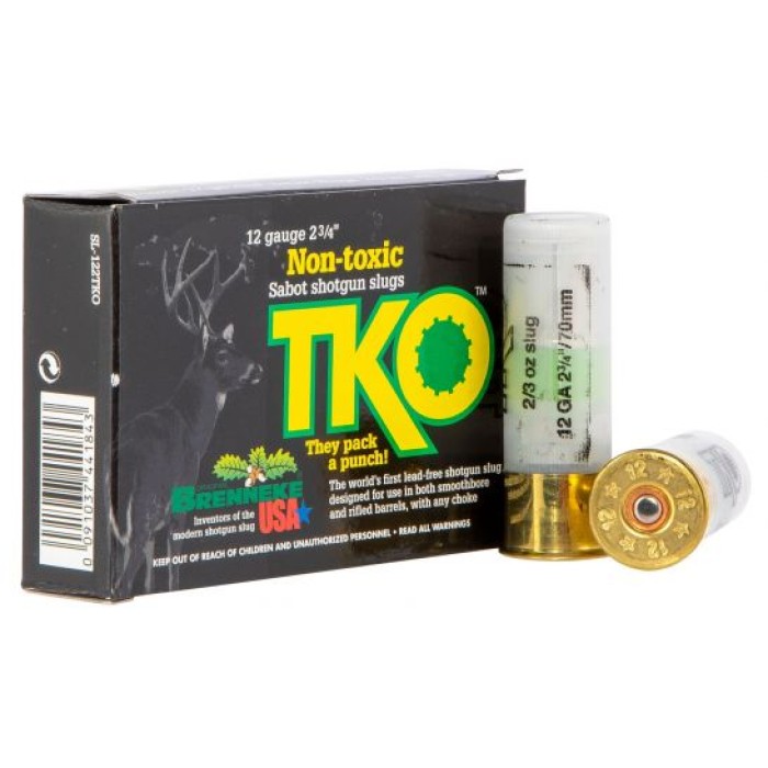 Brenneke USA TKO 12 Gauge 2.75" Shotgun Sabot Slug, 5/box - SL-122TKO