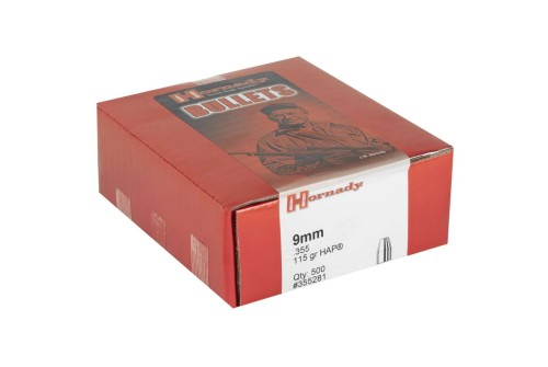 HORNADY 9mm 115Gr HAP Handgun Bullets (355281)