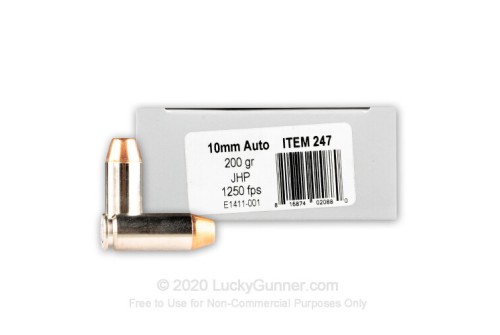 10mm - 200 Grain Nosler JHP - Underwood - 20 Rounds