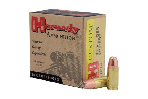 Hornady 9mm 147gr XTP Custom Pistol Ammunition 25rds - 90282