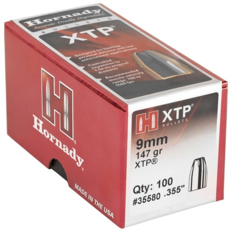 HORNADY XTP 9mm 147 GR 100 Per Box (35580)