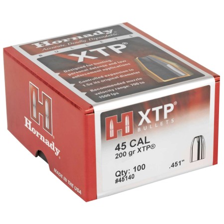 HORNADY .45 Caliber 200Gr XTP Pistol Bullets (45140)