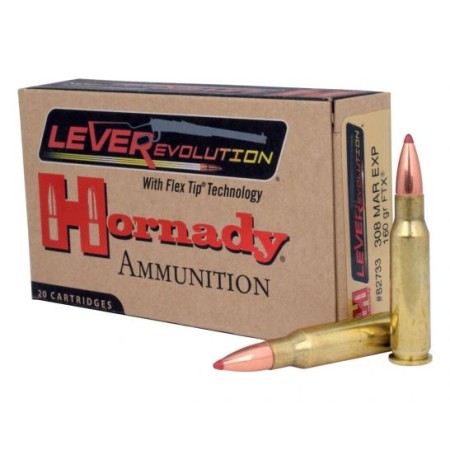 Hornady 308 Marlin Express 160 gr FTX LEVERevolution 20 Rounds Ammunition - 82733