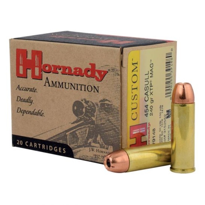 Hornady .454 Casull 240gr XTP Mag Custom Pistol Ammunition 20rds - 9148