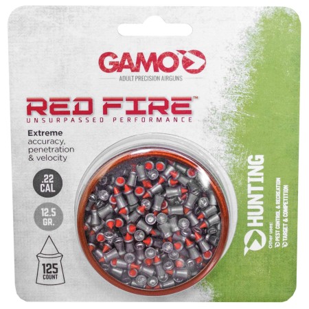 Gamo 632270454 Red Fire  .22 Pellet Lead Pointed 125 Per Tin