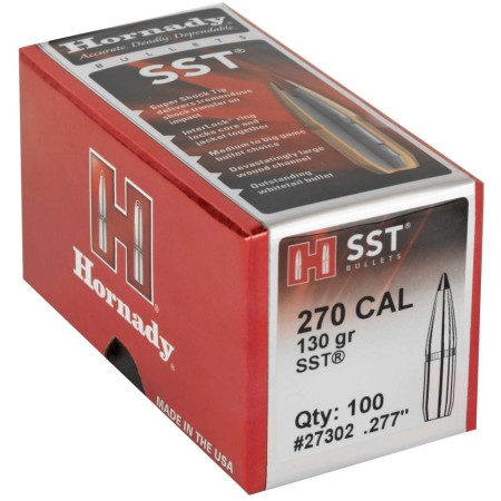 HORNADY .270 Cal 130Gr SST Rifle Bullets (27302)