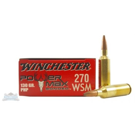 Winchester 270 WSM 130gr PowerMax Bonded Ammunition 20rds - X270SBP