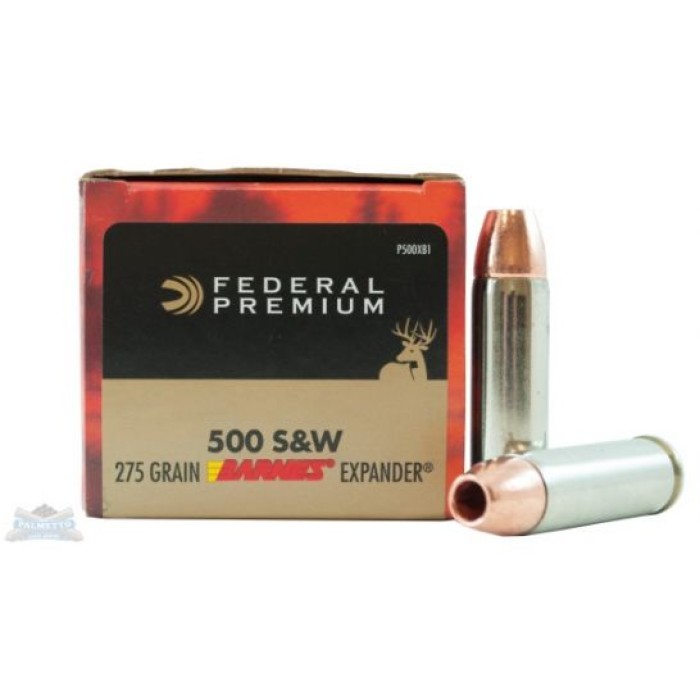 Federal 500 S&W Magnum 275gr Barnes Expander Ammunition 20rds - P500XB1