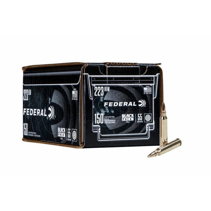 Black Pack Rifle, 223 Rem, 55 Grain, Full Metal Jacket, 3240 fps Black Pack Rifle, 223 Rem, 55 Grain, Full Metal Jacket, 3240 fps