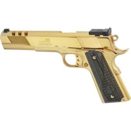 Iver Johnson Eagle Xl Ported - .45acp 6" 24k Gold Black Wood