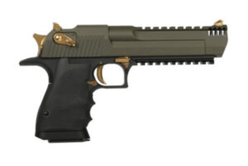MAGNUM RESEARCH Desert Eagle L6 .50AE 6in 7rd Mil-Spec Green Cerakote/Black Pistol w/ Picatinny Bottom Rail (DE50L6MSG)