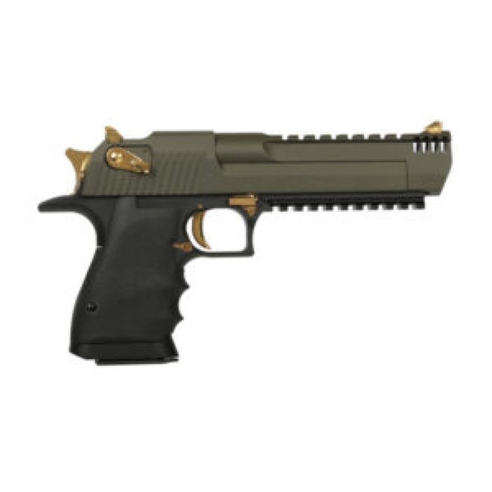 MAGNUM RESEARCH Desert Eagle L6 .50AE 6in 7rd Mil-Spec Green Cerakote/Black Pistol w/ Picatinny Bottom Rail (DE50L6MSG)