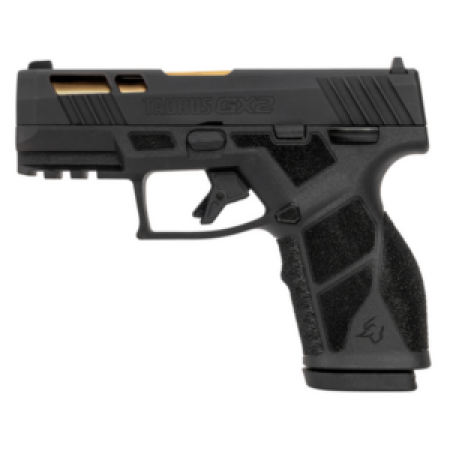 TAURUS GX2 9mm 3.3in 13rd Black/Gold SA Pistol (1-GX2931-TL1)