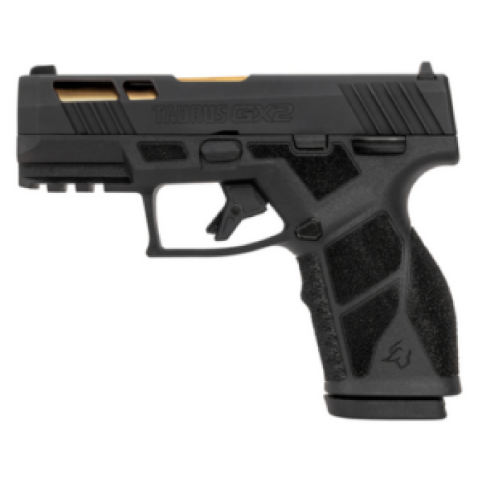 TAURUS GX2 9mm 3.3in 13rd Black/Gold SA Pistol (1-GX2931-TL1)