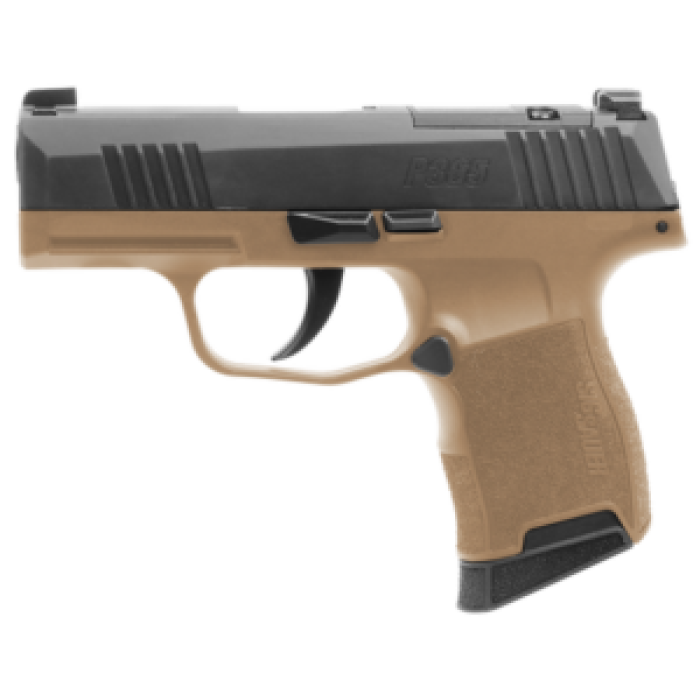 Sig Sauer 3659CTXR3P P365X  Micro-Compact Frame 9mm Luger 10+1 3.10" Steel Barrel, Optic Ready/Serrated Slide, Coyote Tan Stainless Steel Frame w/Accessory Rail, Polymer Grip