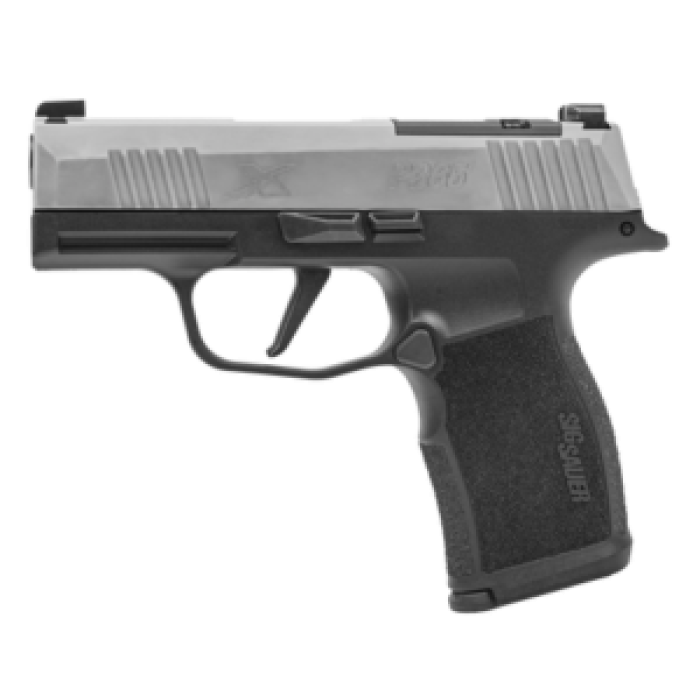 Sig Sauer 365X9SXR3P P365X  Micro-Compact Frame 9mm Luger 12+1 3.10" Steel Barrel, Stainless Steel Optic Ready/Serrated Slide, Black Stainless Steel Frame w/Accessory Rail, Polymer Grip