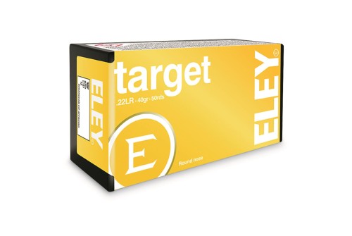 Eley Target Ammunition, .22LR, LRN, 40 Grain, 500 Rounds