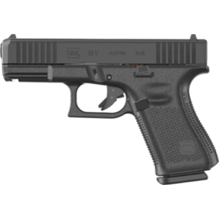Glock PV1950201 G19 V Compact 9mm Luger 10+1 4.02" Black Barrel & Steel Serrated Slide, Black Polymer Frame w/Accessory Rail, Interchangeable Backstrap