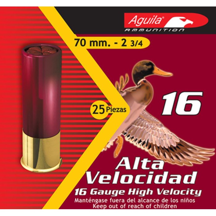 Aguila 1Chb1604 Hunting 16 Gauge 2.75" 1-1/8 OZ 4 Shot 25 Bx/ 10 CS