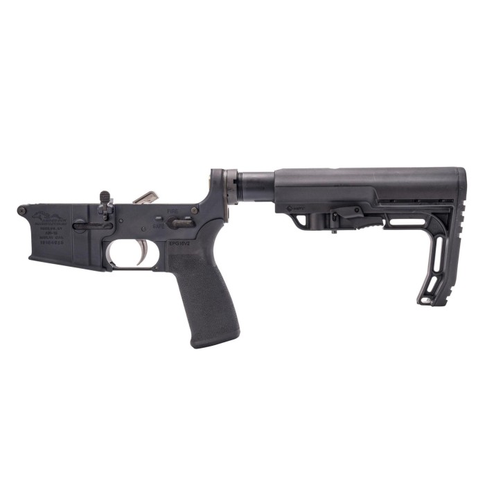 Anderson AM-15 Forged Complete AR Lower - Black | MFT Buttstock