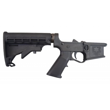 E3 Arms Omega-15 Polymer Complete AR15 Lower Receiver - Black | M4 Buttstock | Gen II