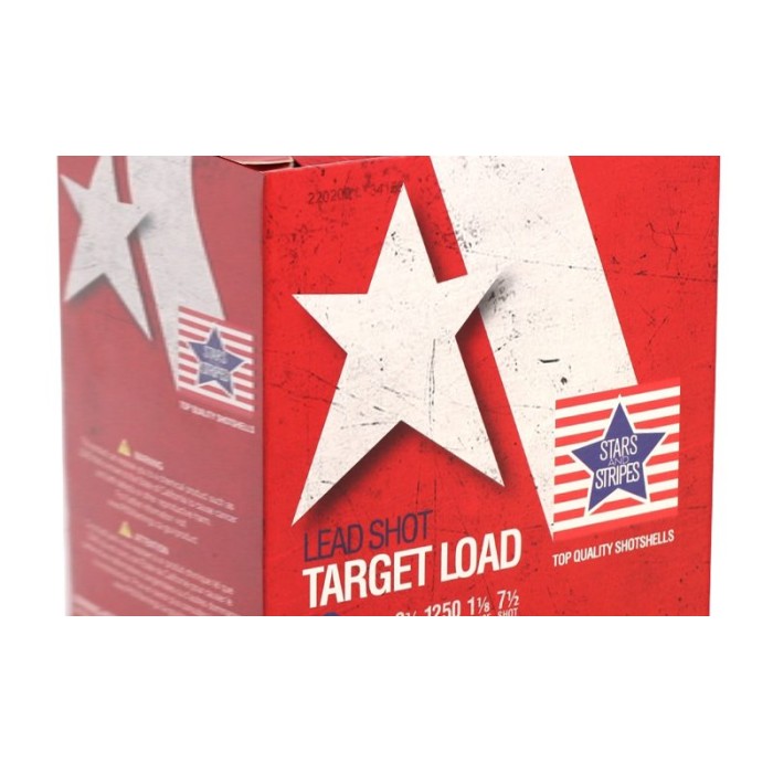 PPU Stars & Stripes Target Load Shotshell 12 Gauge 2-3/4'' 7.5 Shot 25-Count