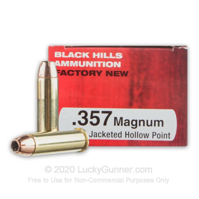 357 Mag - 158 Grain JHP - Black Hills Ammunition - 50 Rounds