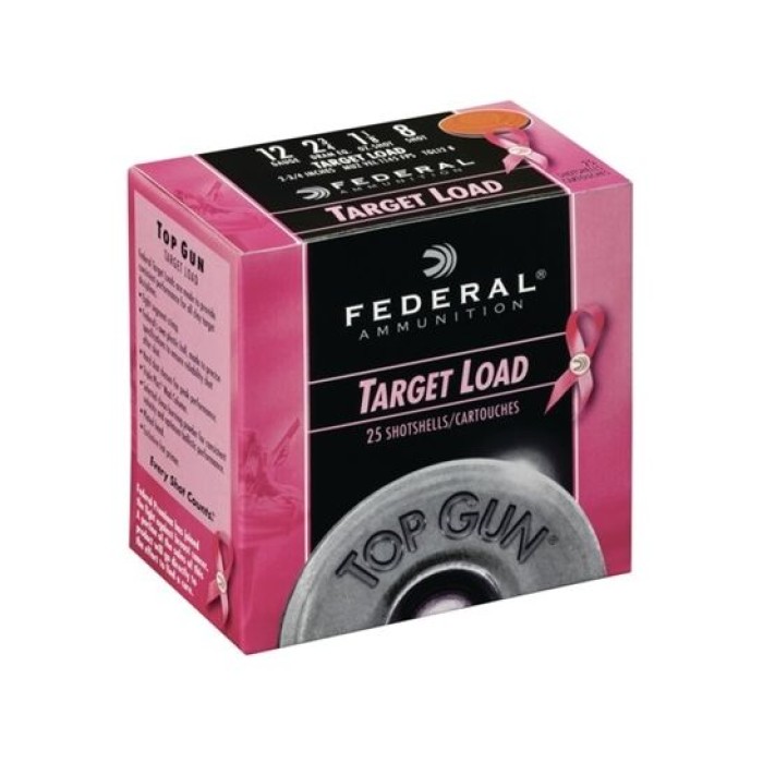 Federal Top Gun Target 12GA 2.75-inch 1-1/8oz #8 Shot 25 Rounds Per Box