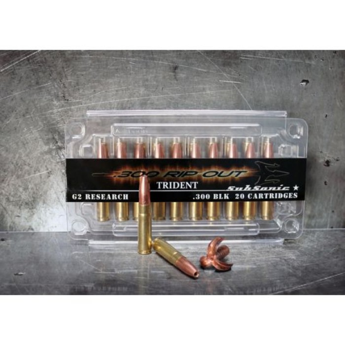 G2 Research 300 AAC Blackout Trident Sub-Sonic 220gr Ammunition 20rds - G2R300TRSUB