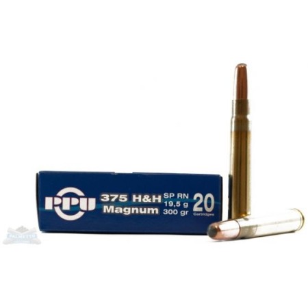 PPU PP375S Standard Rifle 375 H&H Mag 300 gr Soft Point Round Nose (SPRN) 10 Bx