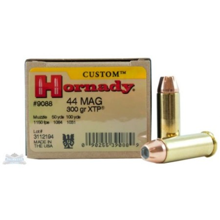 Hornady 9088 Custom  44 Rem Mag 300 gr XTP Jacket Hollow Point 20 Bx/ 10 Cs