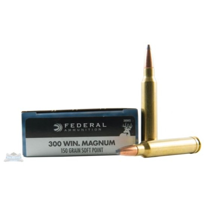 Federal 300 Winchester Magnum 150gr SP Power-Shok Ammunition 20rds - 300WGS