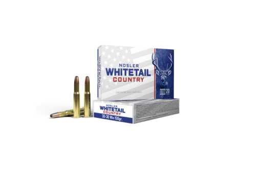 Nosler Whitetail Country 30-30 Winchester, 150gr, Solid Based Nose Bullet, 20rd Box